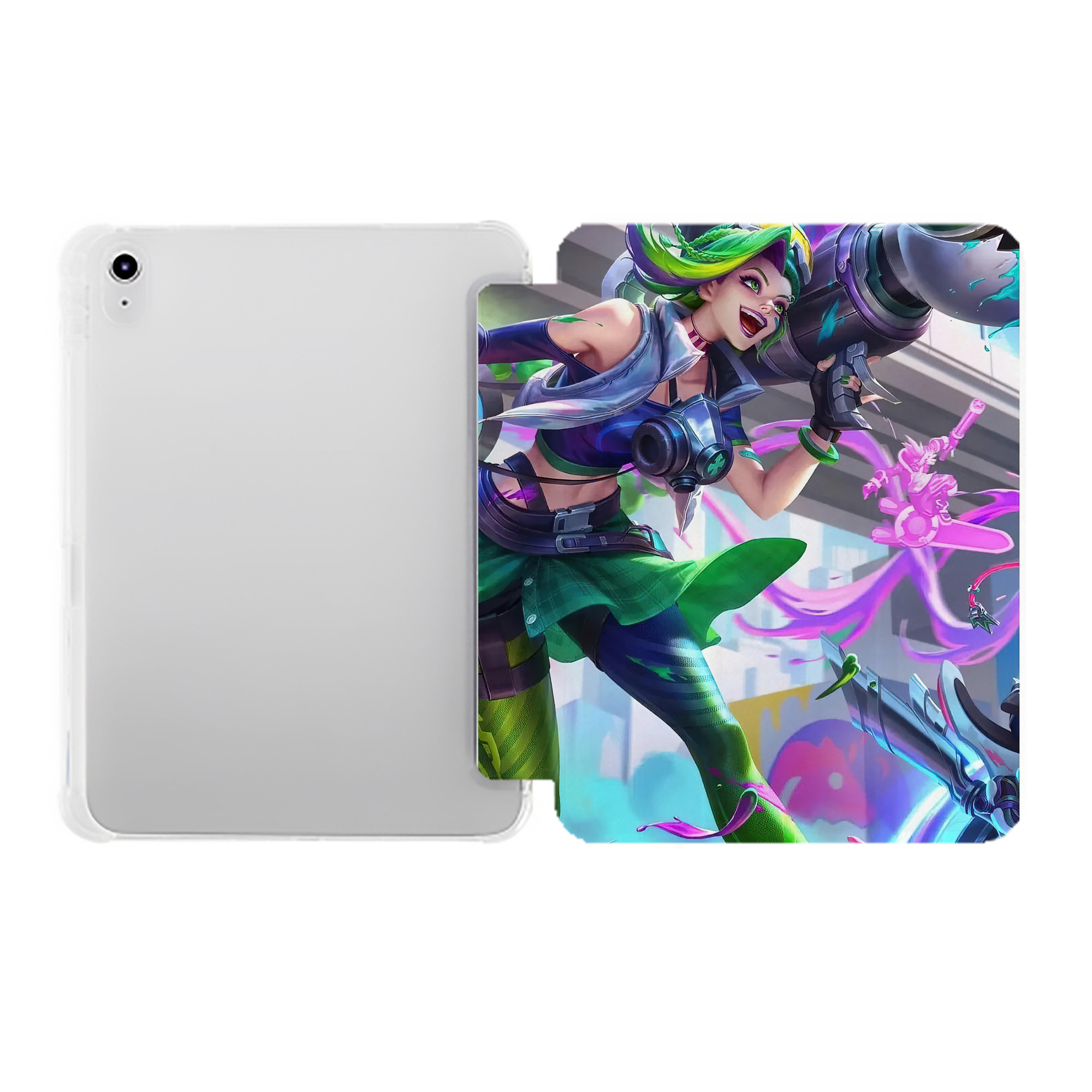 （画像用） リーグ・オブ・レジェンド League of Legends LOL IPad ケース ペン収納付き 三つ折りスタンド PUレザー×シリコン 対応機種9.5/10.5/10.9インチ